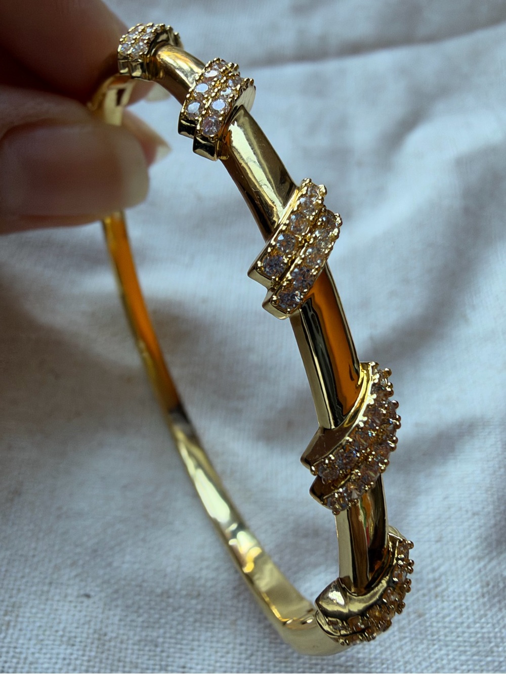 Double Row Pave Bangle NWOT